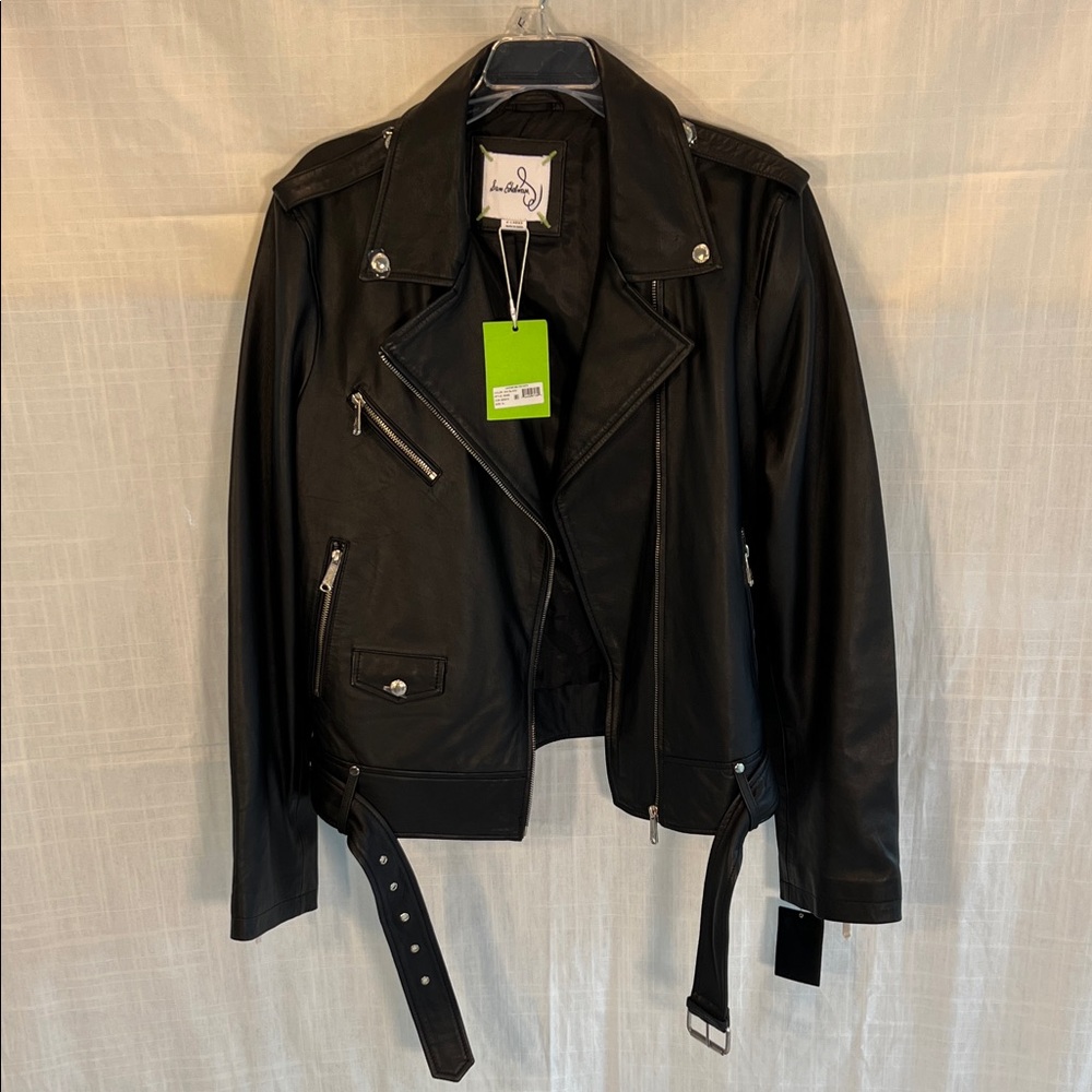 Sam Edelman Black Leather Moto Jacket - NWT Sz XL